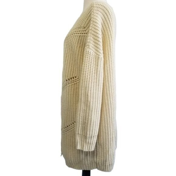TOBI Spring Equinox Cream Button Front Cardigan Sweater Womens Size S - Picture 8 of 12